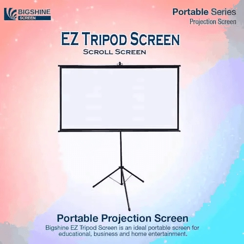 BIGSHINE EZ Tripod Projector Screen – Projector Screen Singapore (Credit: Bigshine Store)