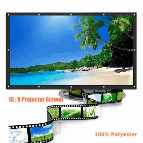 Dreamall 3D HD Wall Mounted Projection Screen Canvas LED Projector – Projector Screen Singapore (Credit: Lazada)