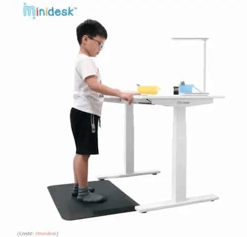 Minidesk Premium Height Adjustable Desk For Kids – Study Table Singapore (Credit: Minidesk)