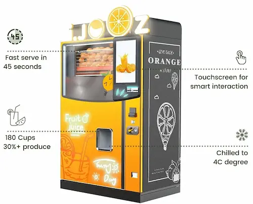 Orange Juice Vending Machine - Vending Machine Singapore 