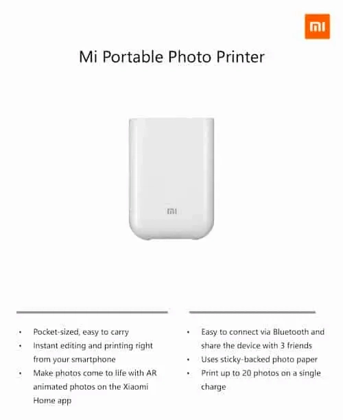 Xiaomi Mi Portable Photo Printer – Smart Home Device Singapore (Credit: Lazada)